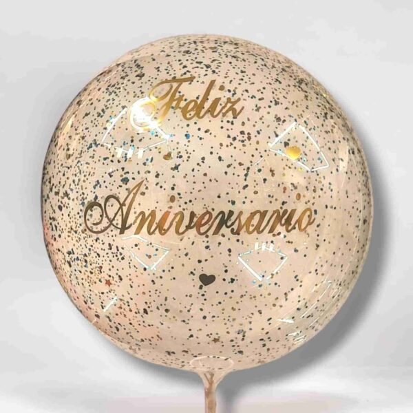 #904 Globo Burbuja Feliz Aniversario
